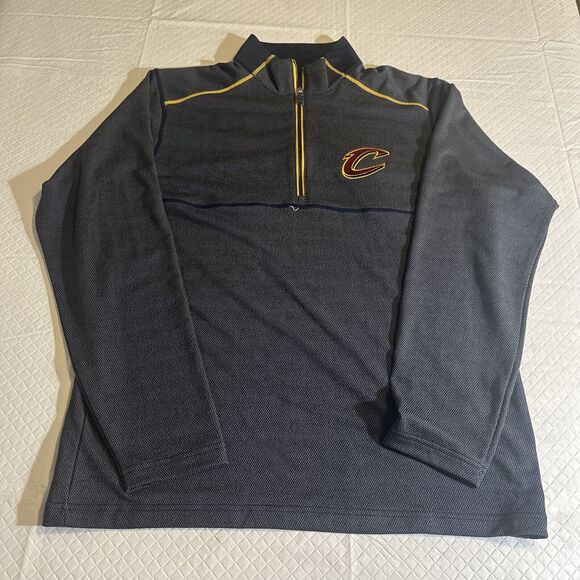 Cleveland Cavaliers Blue NBA Antigua 1/4 Zip Long Sleeve Pullover Men’s Large - Picture 1 of 11
